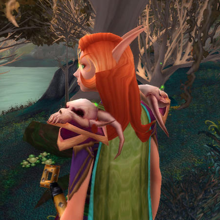 Screenshot of an elf in World of Warcraft